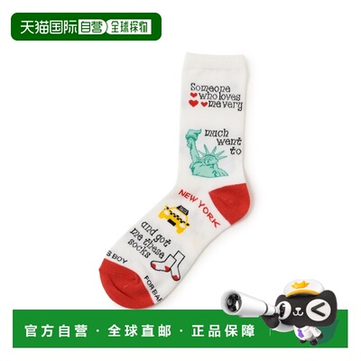 日本直邮FOR BARE FEET 女士 美式城市主题短袜 13430427159