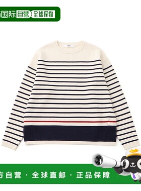 1h可退 日本直邮j.n.r.d 男士条纹拼接圆领针织衫 2025AAOM05090