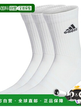 日本直邮 adidas 男士女士3双装缓冲中筒袜 HT3446-EBB96