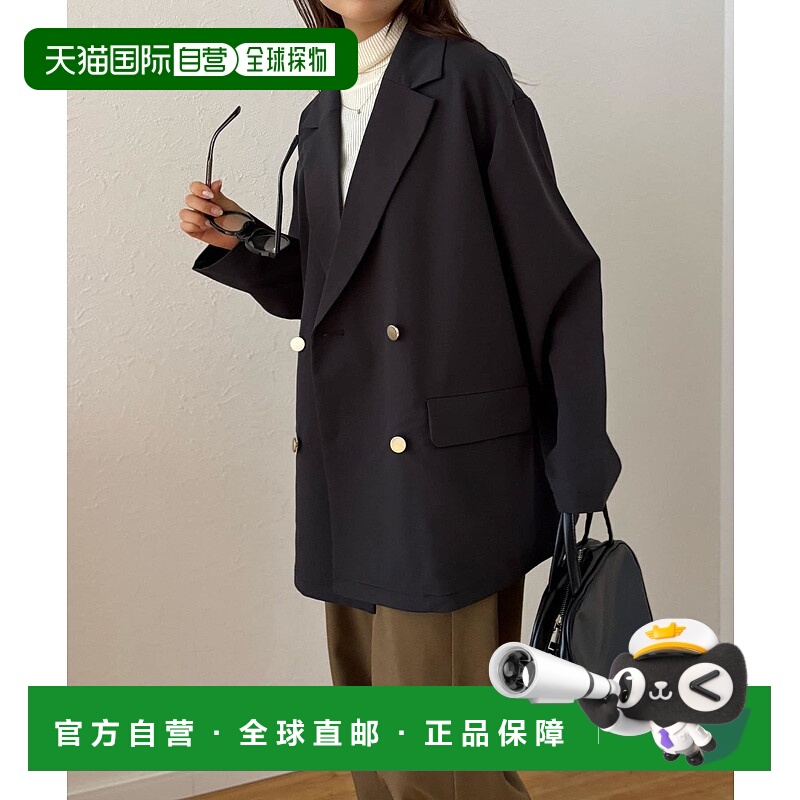 1h可退 日本直邮LOCUST 女装 宽松双排扣西装外套 金扣设计 21O10