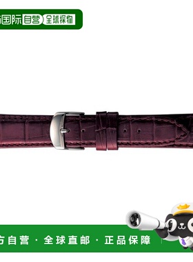 日本直邮BKME053ES BAMBI SCOTCHGARD 酒红色压纹皮革表带