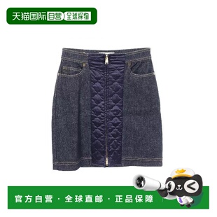 日本直邮中古Fendi芬迪女A级95新skirt裙子棉裙子蓝色