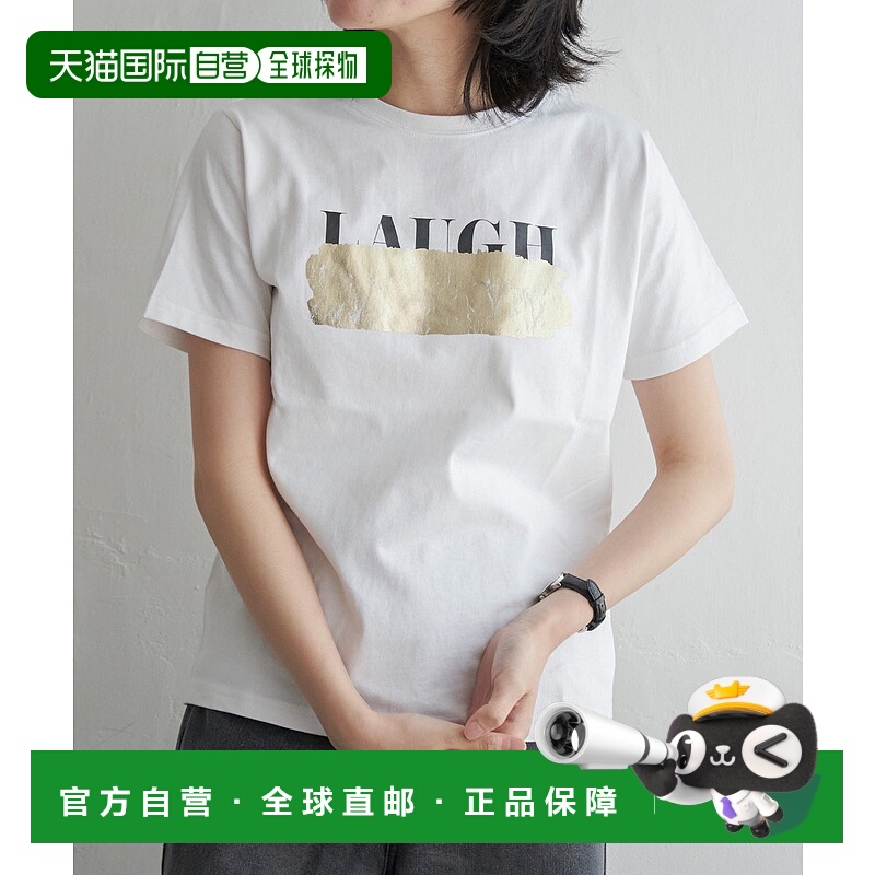 1h可退 日本直邮VENCE EXCHANGE女士金箔印花简约T恤 29071108