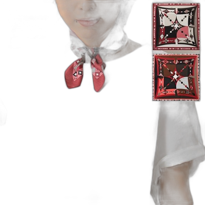 日本直邮EMILIO PUCCI P7125 意大利制造真丝围巾 42×42 女士