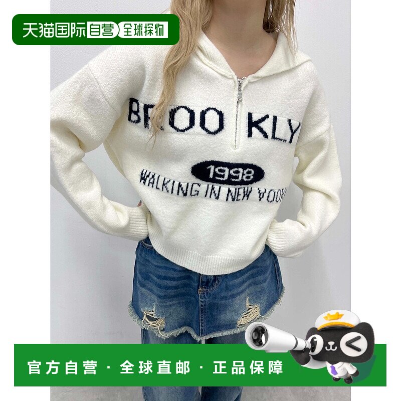 1h可退 日本直邮PHILLY 女装 半拉链水手领针织衫 宽松版型 PL25W