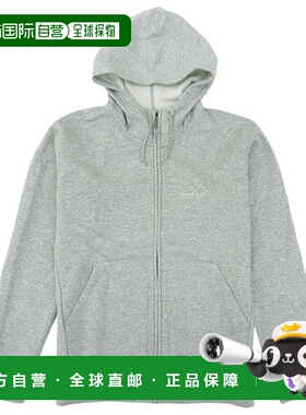 日本直邮Montbell 男士浅灰色棉质拉链连帽衫M 码RM2104849LGY