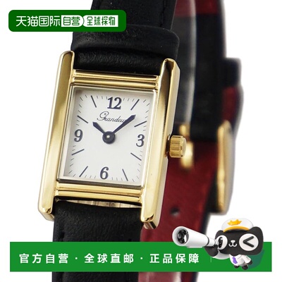 日本直邮GRANDEUR优雅复古方形表盘女士手表ESL071G2