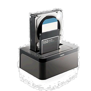 【日本直邮】罗技HDD支架双预制机HDD/SSD固态硬盘USB3.0