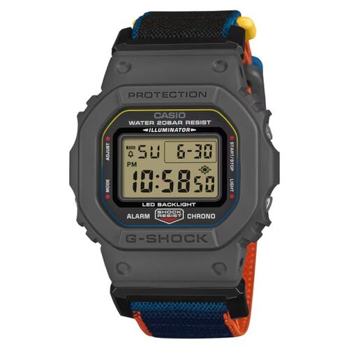 日本直邮卡西欧 G-SHOCK 新款布表带系列数字 20 ATM 防水男士手
