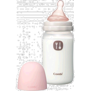 【日本直邮】COMBI婴儿用奶瓶塑料制品240ml附带奶嘴粉色康贝