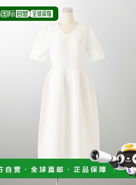 1h可退 日本直邮HUIT 女士精美荷叶边V领针织连衣裙 hit3210250