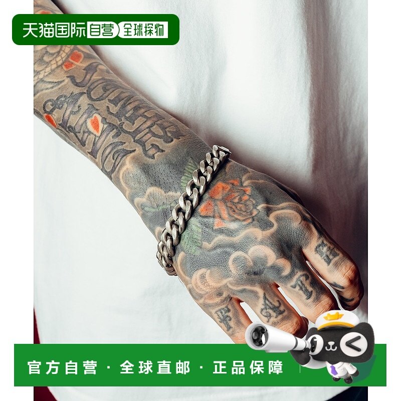 1h可退 日本直邮Subciety 男女同款真鍮粗喜平链手镯 激光品牌log