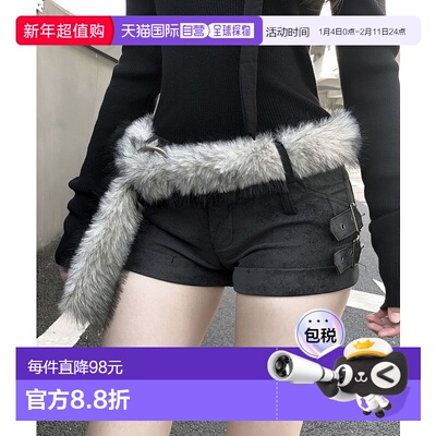 1h可退 日本直邮VEILA 女装 低腰迷你短裤 加绒仿毛设计 vla3687