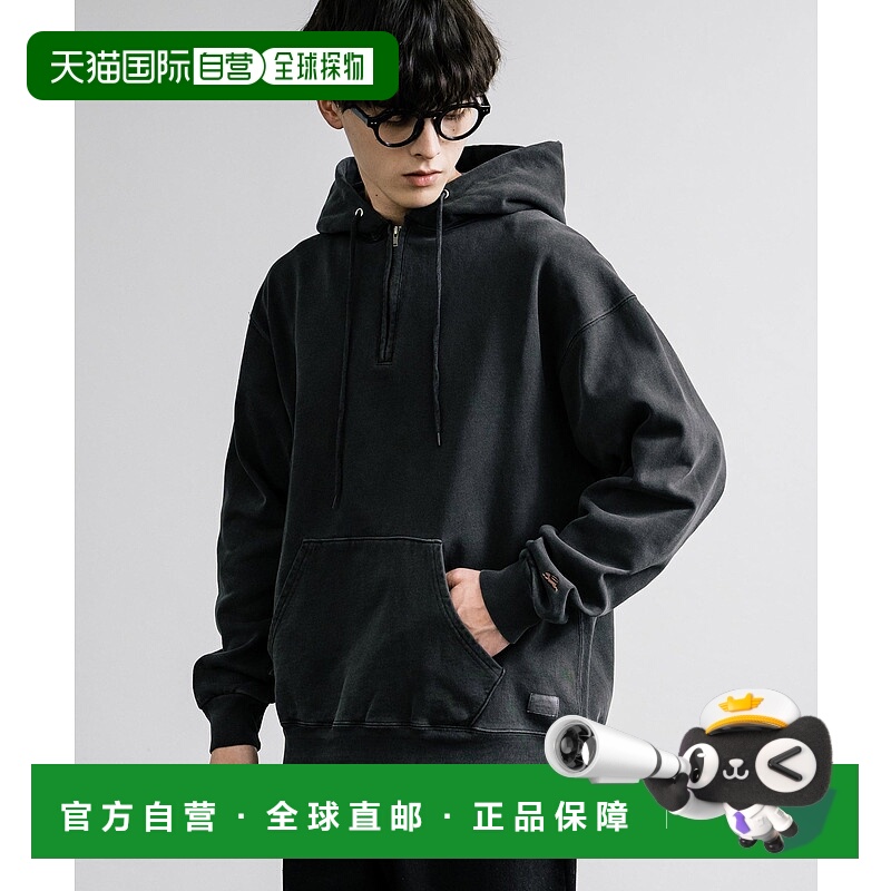 1h可退 日本直邮KRIFF MAYER 男女同款重磅复古半拉链卫衣 14135