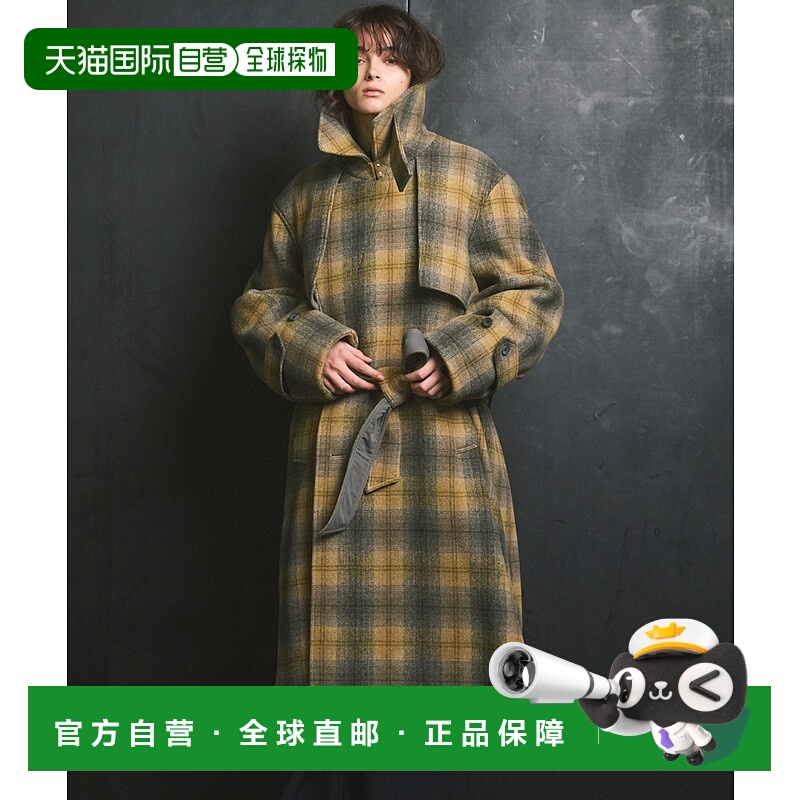 1h可退 日本直邮MAISON SPECIAL男女同款宽松半拉链羊毛混纺大衣