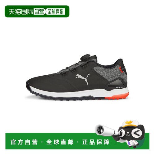 日本直邮PUMA 男士高尔夫专业适应阿尔法猫2.0无钉鞋 彪马黑红爆