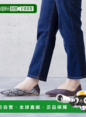 【日本直邮】Menue menue Square toe 2way babouche（灰色 x 蟒/