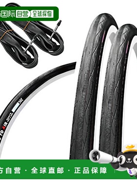 【日本直邮】Gorix 自行车外胎 +管子2件套装 外胎交换GTOAIR黑色