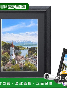 【日本直邮】HAKUBA 木制相框 FW-04 2L 带支架 黑色 FW-4-BK2L