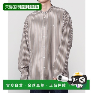 条纹棒球领衬衫 1h可退 宽松长袖 男士 BSB252M10 日本直邮GYMPHLEX