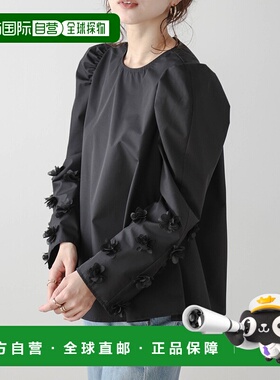 1h可退 日本直邮La-gemme女士花袖立领薄纱衬衫 lstp304709泡泡袖