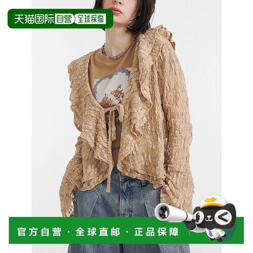 1h可退 日本直邮jouetie 女士拉夫尔褶边蕾丝衬衫 082540400601