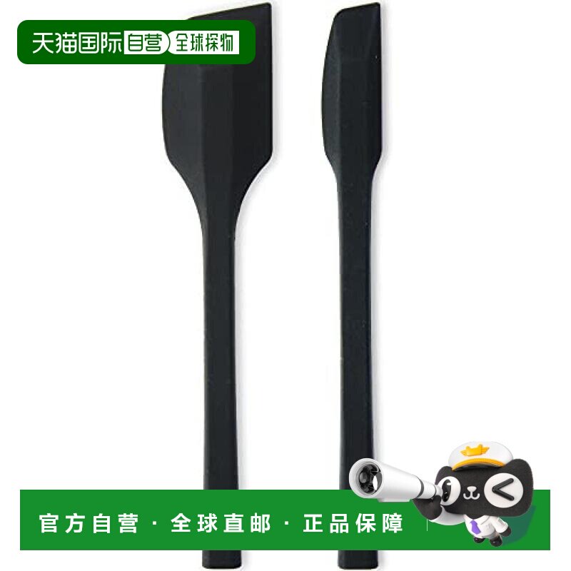 【日本直邮】Nagao燕三条 硅胶耐热料理铲子 2个 黑色 4992519085