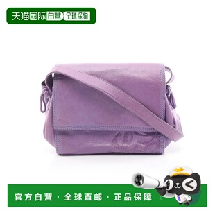 日本直邮中古Loewe罗意威女包B级9新anagram牛皮斜挎包紫色