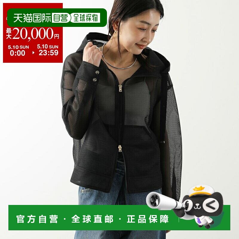 日本直邮HERNO 女士网眼连帽抽绳金属Logo夹克 GI000401D 12779 9