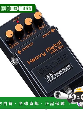 【日本直邮】BOSS老板HeavyMetal单块效果器黑色 HM-2W WAZACRAFT