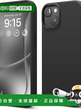 【日本直邮】elago iPhone15 防刮指纹硅胶手机壳轻薄吸震 黑色