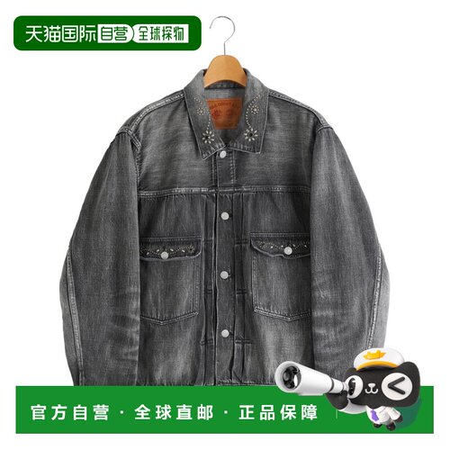 日本直邮FULL COUNT × HTC 男士 全棉黑色铆钉牛【付后1h可退】