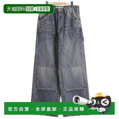 1h可退 日本直邮DAIRIKU男装宽松直筒丹宁工装裤 vintage水洗设计