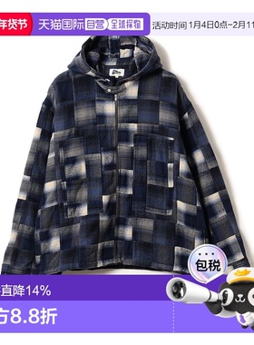 1h可退 日本直邮Pilgrim Surf+Supply 男士宽松半拉链连帽衬衫 补