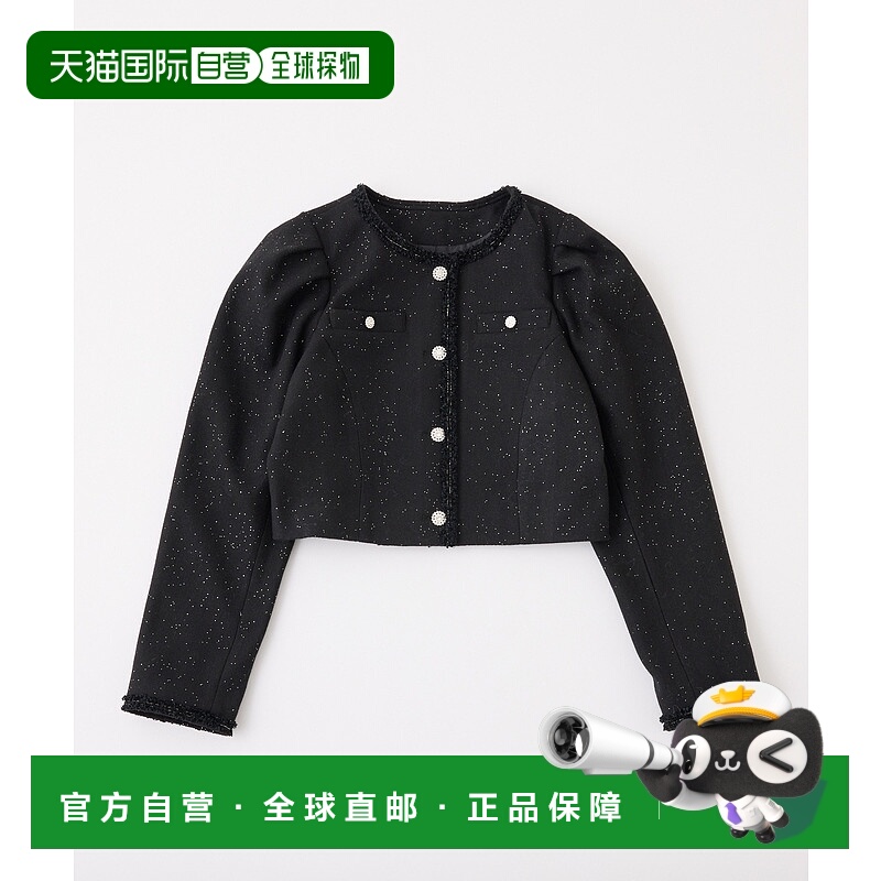 1h可退 日本直邮NICE CLAUP 女装 缎面感 半领夹克 闪钻纽扣设计