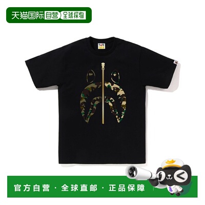 日本直邮【日本直邮】A BATHING APE猿人头男女同款T恤1L30-110-0