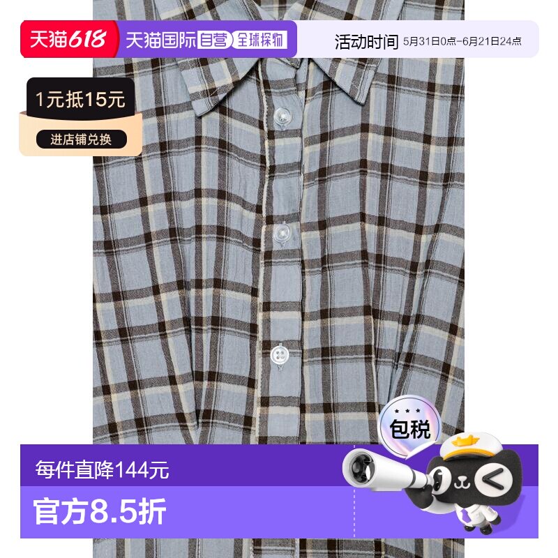 日本直邮Zara格纹衬衫连衣裙