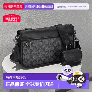 日本直邮COACH蔻驰男士 实用拉链 斜挎包CW373轻奢休闲复古经典