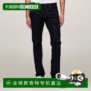 深蓝色 日本直邮Tommy Hilfiger 中腰直筒拉链牛仔裤 男款