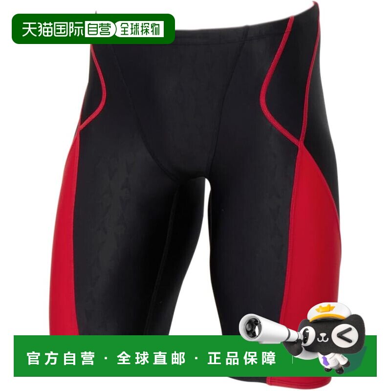 日本直邮速比涛Jammer 2 男士竞速泳裤 黑色/红色 SC62601F紧身裤
