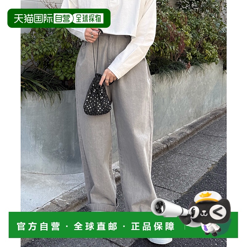 1h可退 日本直邮DOUBLE NAME 男女同款可调腰围彩色染色直筒牛仔