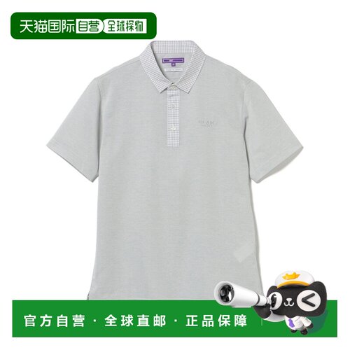 日本直邮BEAMS GOLF PURPLE LABEL 男装 格纹领襟POLO衫 84020243
