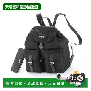 日本直邮PRADA 帆布背包/背包 ReNylon W 背包带口袋大号/NERO 1B