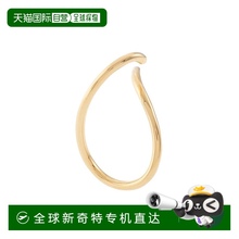日潮跑腿Cocoshnik镀金耳环黄金色钻石环绕式新颖右耳用银耳环