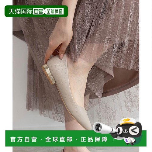 日本直邮RANDA 无压力尖头低跟女鞋 黑色一脚蹬 单鞋RA041BW10444