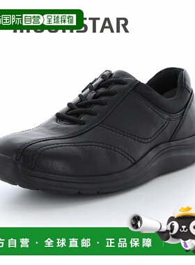 日本直邮Moonstar 步行鞋男士皮革拉链防水宽 WM3118 黑色 MS