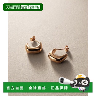 日潮跑腿COCOSHNIK K10 空心方形 Nuance 环状耳钉 405-76710配饰