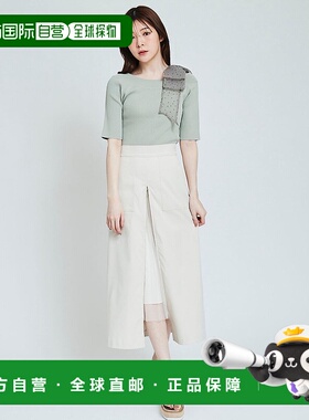 日本直邮31 Sons de mode 薄纱分层拉链短裙 315060EW14838 米白