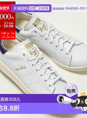 日本直邮adidas Originals Stan Smith Lux 男士低帮皮革 Logo 运