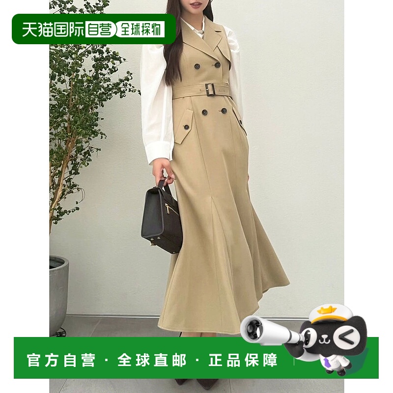 1h可退 日本直邮dazzlin 女装 立领连衣裙 合纤材质 简约秋季穿搭